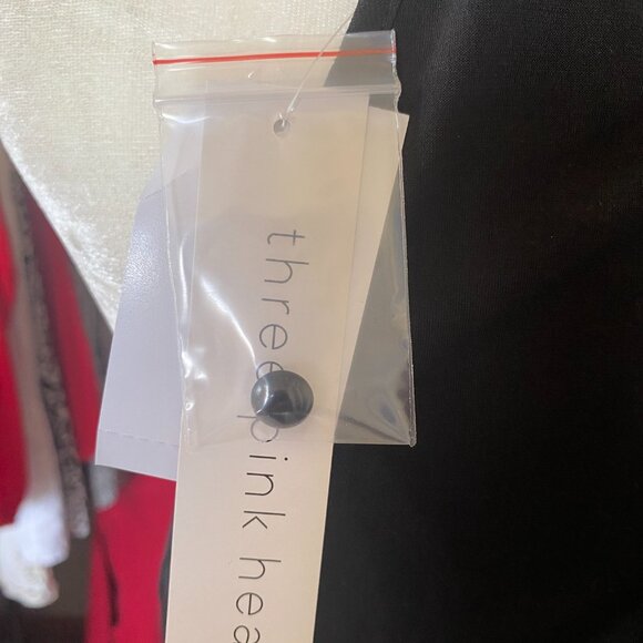 Three Pink Hearts women's black and white halter top sleeveless long maxi dress - Picture 12 of 12